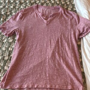 Lucky Brand Short Sleeve Henley - Mauve